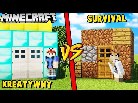 DOM NA SURVIVALU VS DOM NA KREATYWNYM W MINECRAFT  Vito 