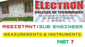 ASSISTANT ENGINEER /SUB ENGINEER KSEB MESUREMENTS AND INSTRUMENTS PART 7/PSC/UPSC/RRB/SSC/VSSC/ISRO