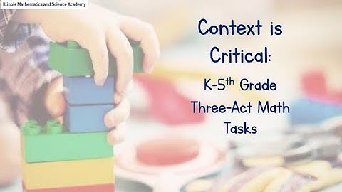 Context is Critical: K-5th Grade Three-Act Math Tasks