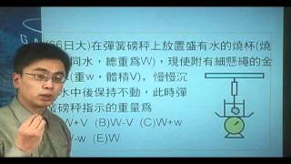 6609(66日大)在彈簧磅秤上放置剩有水的燒杯