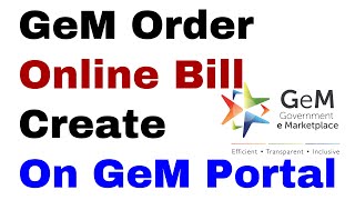 How to Create GeM Manpower Online Invoice | GeM Order Online Bill | GeM Invoice / Bill Create | #GeM
