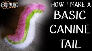 Making a canine fursuit tail - timelapse/tutorial