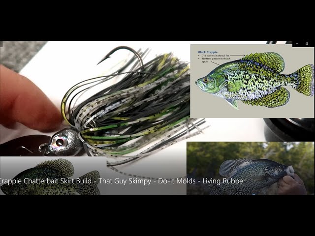 Crappie Chatterbait Skirt Build -That Guy Skimpy - Do It Molds - Living  Rubber 
