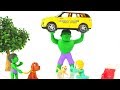 HULK SAVES THE BABY KITTEN ❤ Hulk & Frozen Elsa Play Doh Cartoons For Kids
