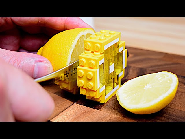 Lego Triple Layer Cheese Cake - Lego In Real Life 8 / Stop Motion Cooking & ASMR class=