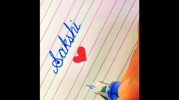 "Sakshi ❤️ Sonakshi" Beautiful name in Cursive #calligraphy #cursivewriting #shorts