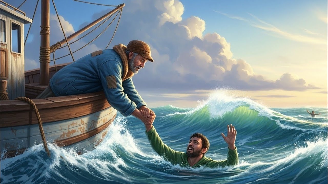 الصياد الفقير الذي أنقذ رجلاً من البحر… وما حدث بعد ذلك غير حياته للأبد!”