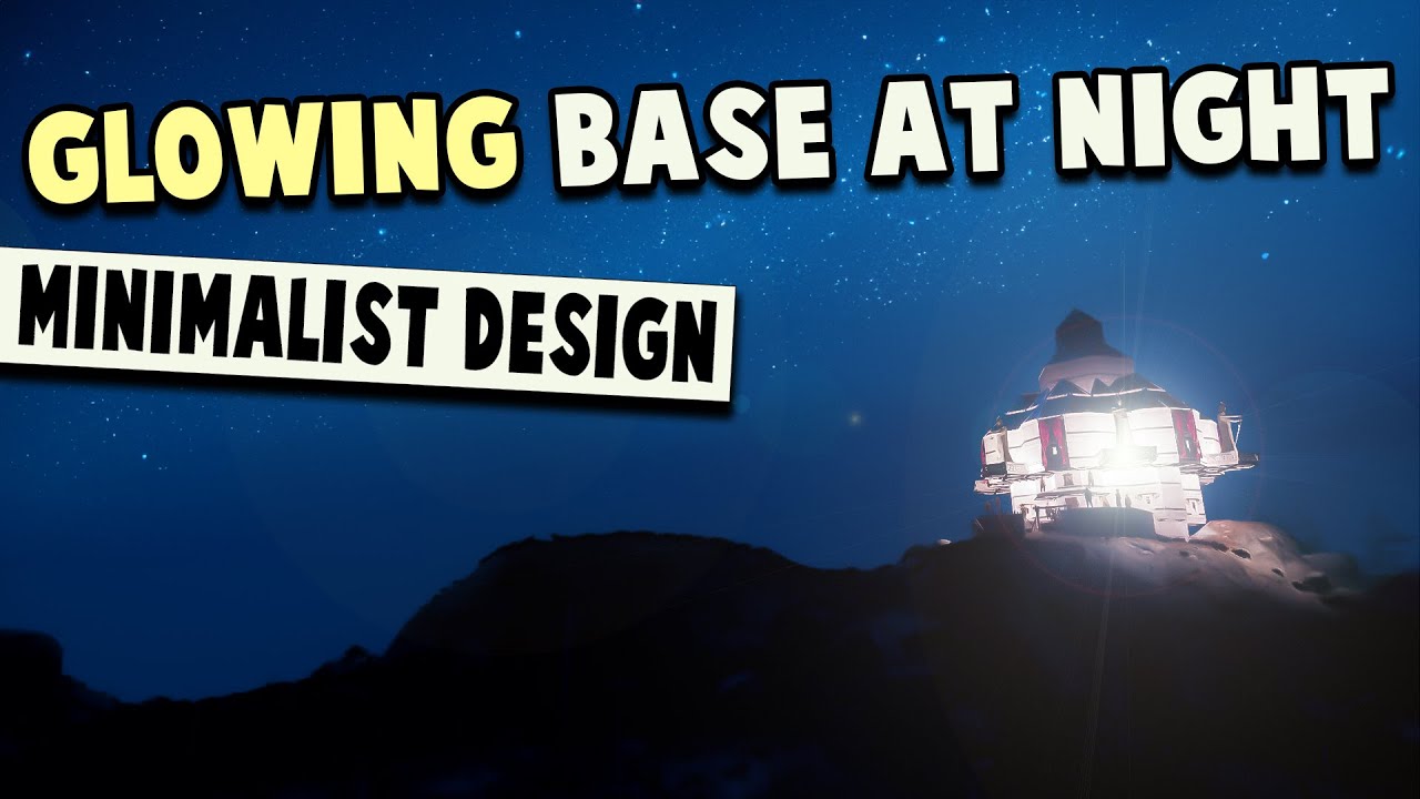 Glowing Base at Night | Minimalist Design | CONAN EXILES