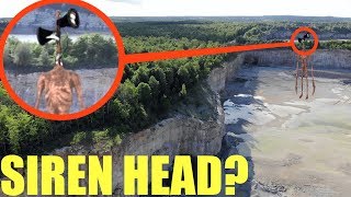 You won't believe what my drone caught on camera at the Siren Head Forest \/ We saw him! He is HUGE!