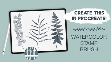 Procreate Tutorial • Make a Watercolor Stamp Brush • Free Paper Texture!