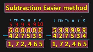 Class 5 |How to SUBTRACT 6-digit numbers WITH REGROUPING?|Easy SUBTRACTION of no's with ZEROES|PMCE