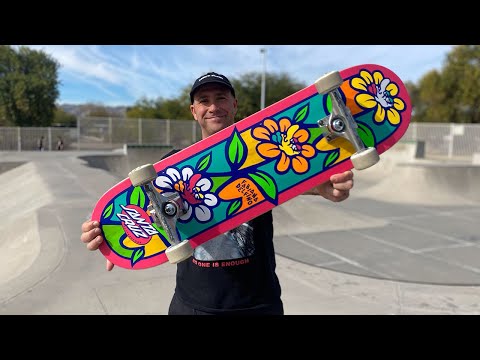 Fabiana Delfino's 8.25 x 31.6 'Flower Crew' Pro Model VX Product Challenge! | Santa Cruz Skateboards