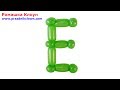 БУКВА Е ИЗ ДЛИННЫХ ШАРИКОВ ШДМ своими руками RUSSIAN BALLOON LETTER  E tutorial