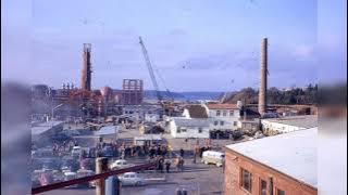 Diverse bilder av krackern. (Esso) Stenungsund år 1964