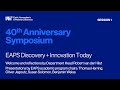 40th anniversary symposium  eaps discovery  innovation today