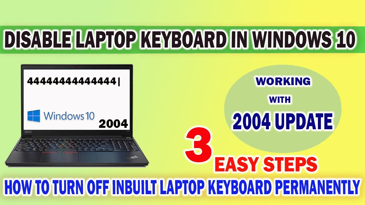 how to disable laptop keyboard windows 10