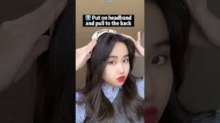 How do IDOLS make cute HEADBANDS hairstyle #koreanbeauty #kbeauty #shorts #koreanhairstyle #hairband