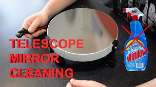 Telescope mirror cleaning (and re-marking the center)