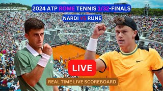 Holger Rune Vs Luca Nardi LIVE Score UPDATE Today Tennis 2024 ATP Rome 1/32-Finals Match May 11 2024