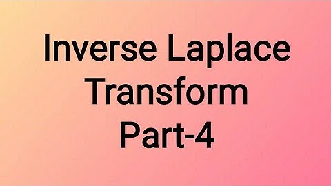 Inverse Laplace transform completing the square (part 4) /18mat31