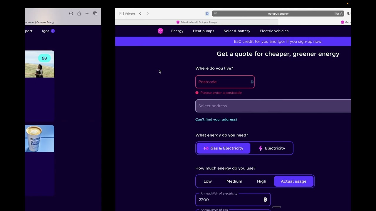 Octopus Energy UK: £400 экономии на свете и газе, переход 5 минут | Электричество в Великобритании