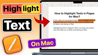 How to Highlight Texts in Pages for Mac for Better Note Taking? (Apple Pages Tutorial for Beginners)