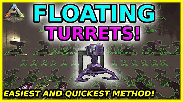 HOW TO DO FLOATING TURRETS EASIEST METHOD! ARK SURVIVAL EVOLVED