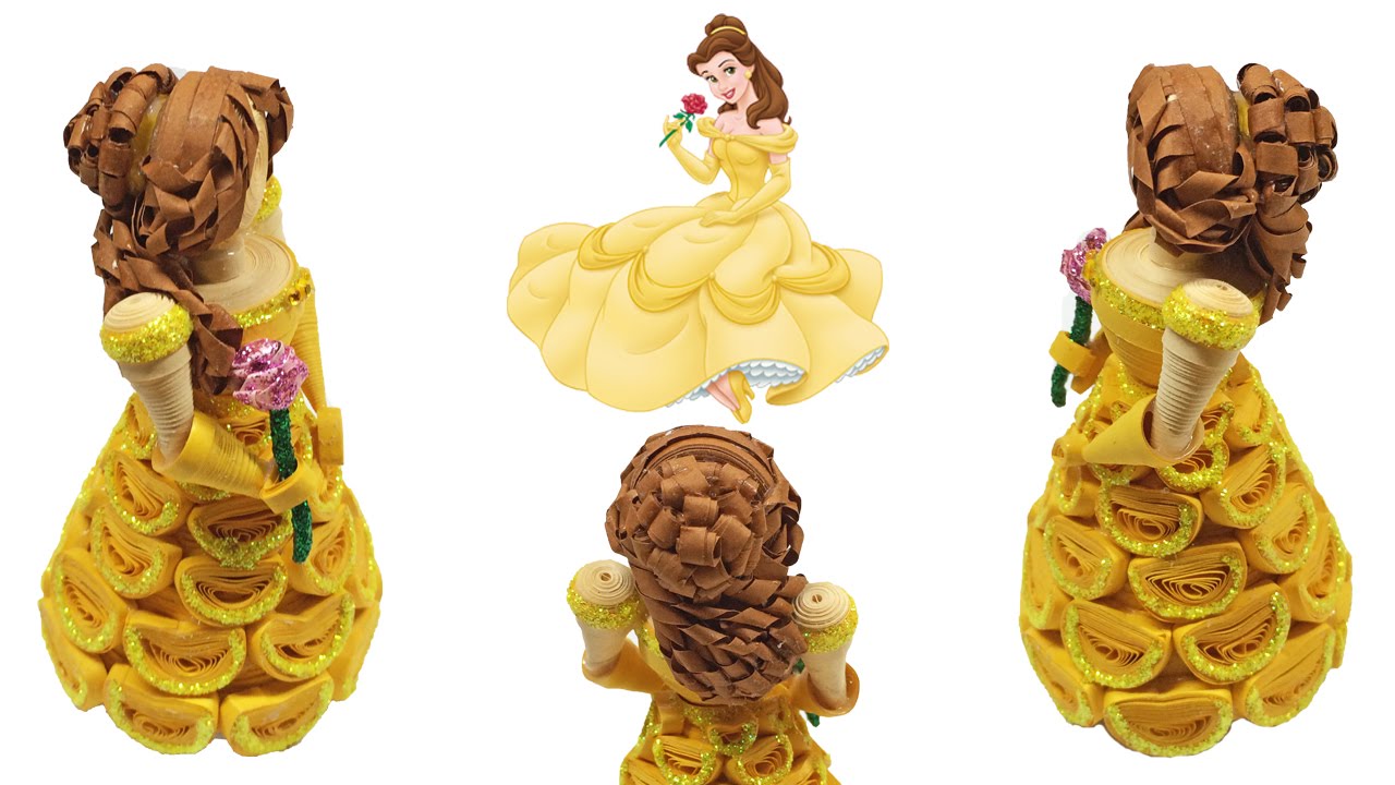 paper quilling belle doll