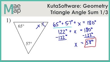 KutaSoftware: Geometry- Triangle Angle Sum Part 1