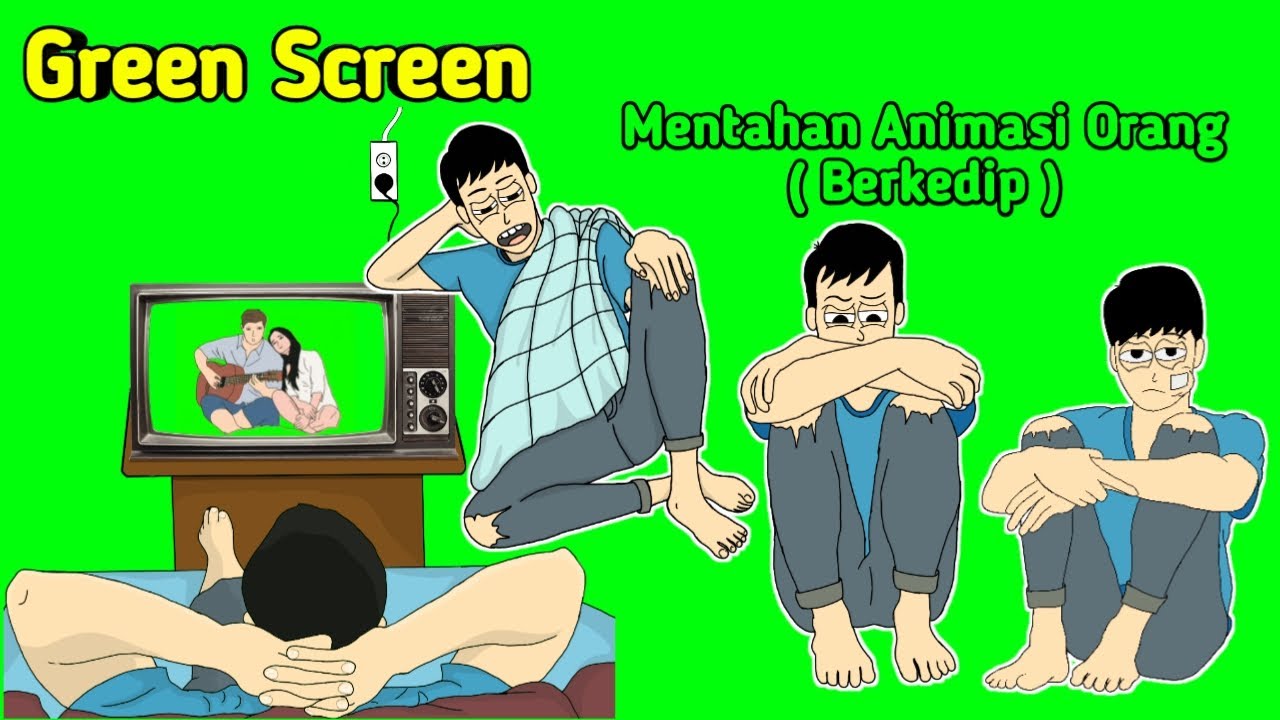Green Screen Animasi  Orang  Mentahan Animasi  Orang  