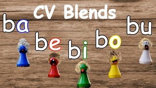 Lesson#3 - CV Words | ba be bi bo bu | Blending Consonants and Vowels | Two Letters Blends | Blends