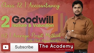 #19 Average Profit Method with Past Adjustments | Valuation of Goodwill | Class 12 | Shivam Sir
