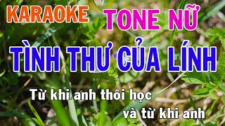 Tình Thư Của Lính Karaoke Tone Nữ Nhạc Sống - Phối Mới Dễ Hát - Nhật Nguyễn