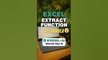 Extract data in Seconds! ⚡️ with this Excel ChatGPT function= AI.EXTRACT! #ai #excel