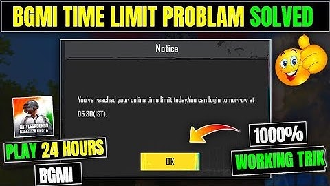 How To Play More Than 6 Hours In Bgmi | Bgmi 6 hours limit solution |Android & los | shubh