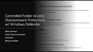 controlled folder access (ransomware protection) in windows 10