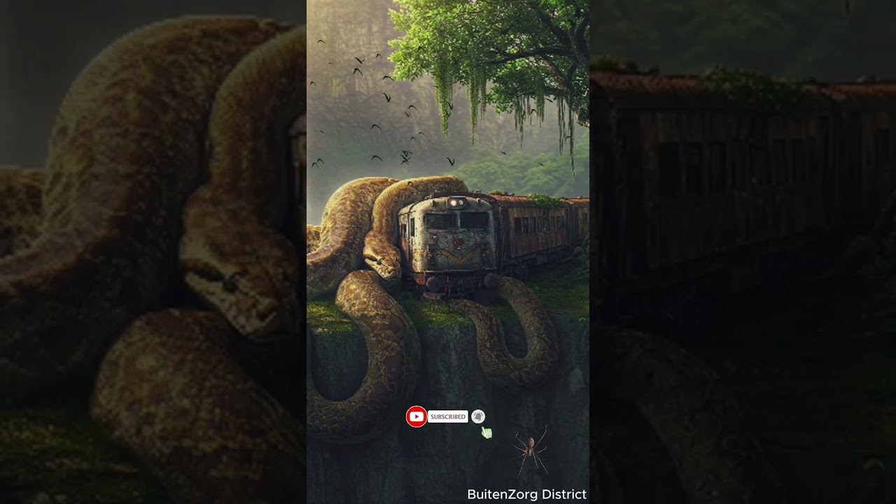 Nature Travel I Python wrapped around the train 