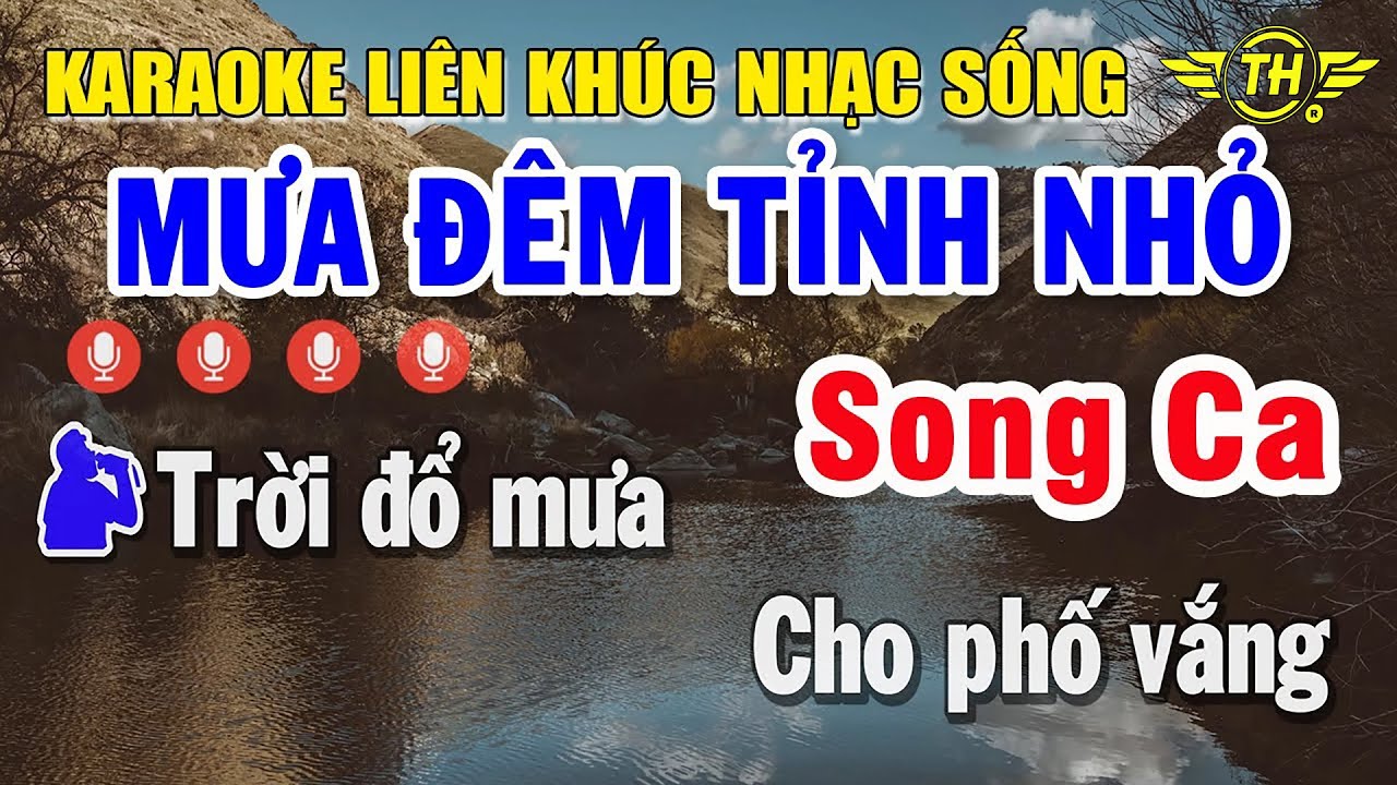 Karaoke Liên Khúc Nhạc Trữ Tình Song Ca Dễ Hát | Chọn Lọc Những Bài Nỗi Tiếng - Mưa Đêm Tỉnh Nhỏ