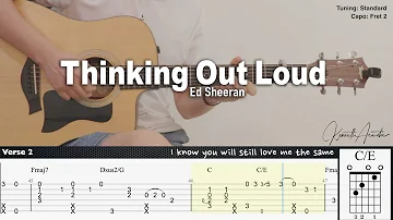 Thinking Out Loud - Ed Sheeran | Fingerstyle Guitar | TAB + Chords + Lyrics