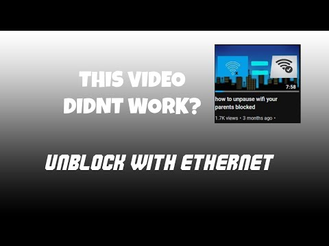 how to unblock your WIFI your parents blocked with ethernet (other tutorial not working)