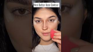 How to get the VIRAL BUTTON NOSE Easy Nose Contour for Beginners #nosecontouring #easymakeup #nose