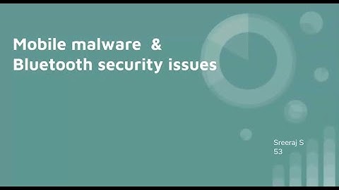 Bluetooth and security issues