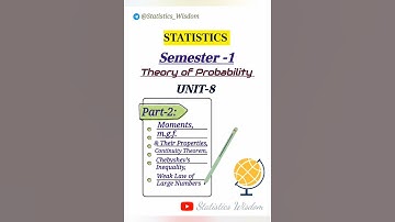 B.Sc. Semester -1| Unit-8 [Part-2] | Theory of Probability #statistics #notes #probabilitytheory