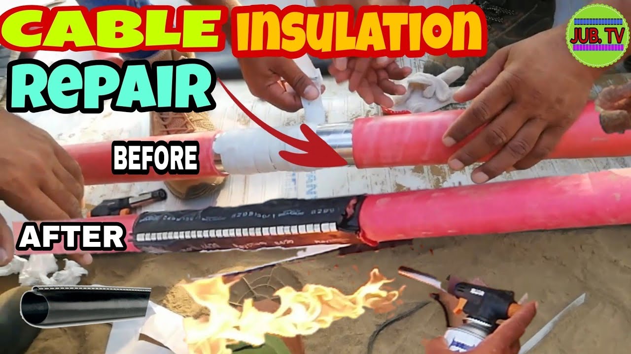 INSULATION CABLE REPAIR USING RAYCHEM HEAT SHRINK CABLE SLEEVE YouTube