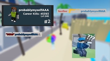 level 200 toxic player and now he start use aimbot | Roblox Arsenal