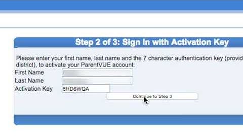 How to Activate ParentVUE