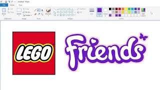How to draw the Lego Friends logo using MS Paint | How to draw on your computer screenshot 3