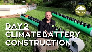 How To Build a Climate Battery  Day 2  Construction In Passive Solar Greenhouse