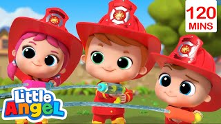 👨🏻‍🚒Rescue Squad Is Here To Help Karaoke!👨🏻‍🚒 | Best Of Little Angel! | Sing Along With Me!
