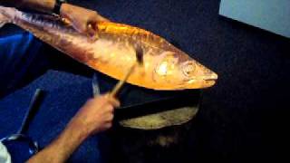 How to smooth out a copper fish weathervane.